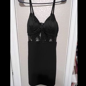 Black mini dress